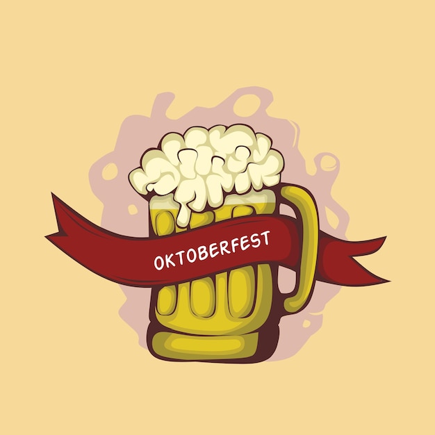 10月のビールの日のお祝いのロゴまたはシンボル