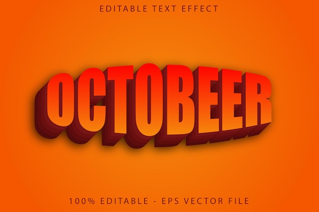 October Beer Editable Text Effect Cartoon Style