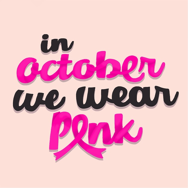 Vector october breast cancer awareness month banner