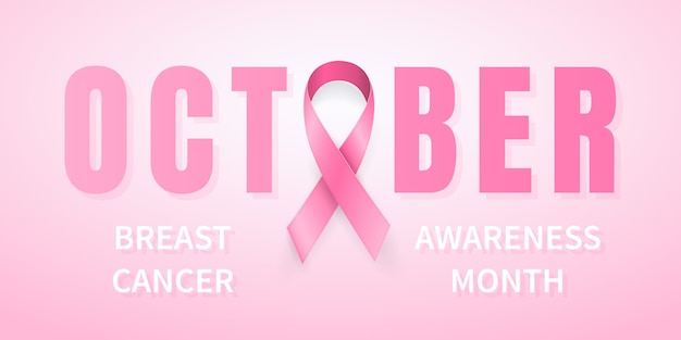 Vector october cancer awareness month in