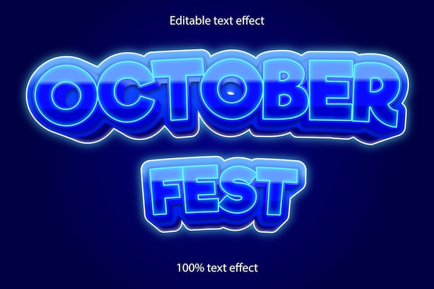 Effetto testo modificabile festa di ottobre