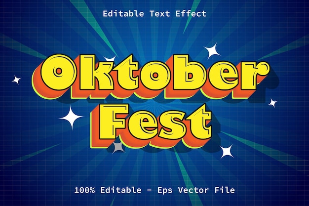 Текстовый эффект в современном стиле october fest