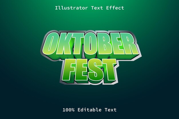 October fest with modern game style editable text effect