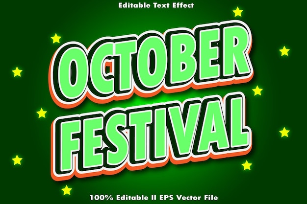 October Festival Editable Text Effect