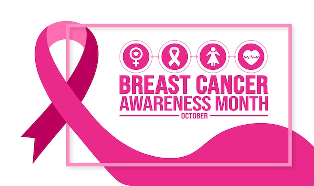 October is breast cancer awareness month background template Holiday concept background banner