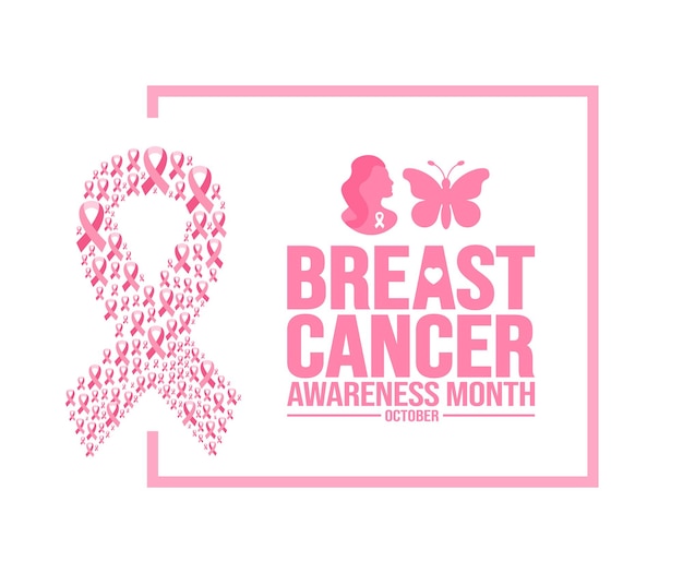 October is breast cancer awareness month background template Holiday concept background banner