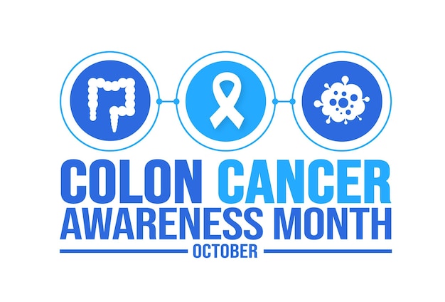 October is Colon Cancer Awareness Month background template Holiday concept background banner pl