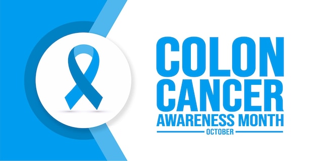 Vector october is colon cancer awareness month background template holiday concept background banner pl