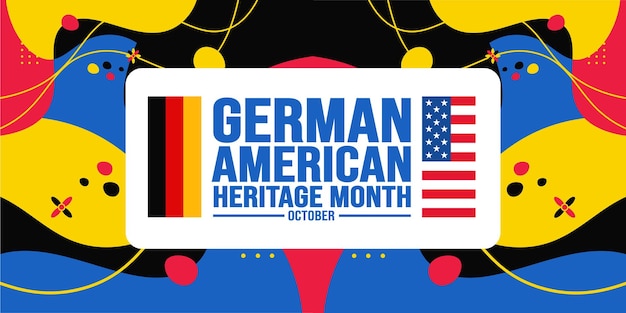 October is german american heritage month background template holiday concept background banner