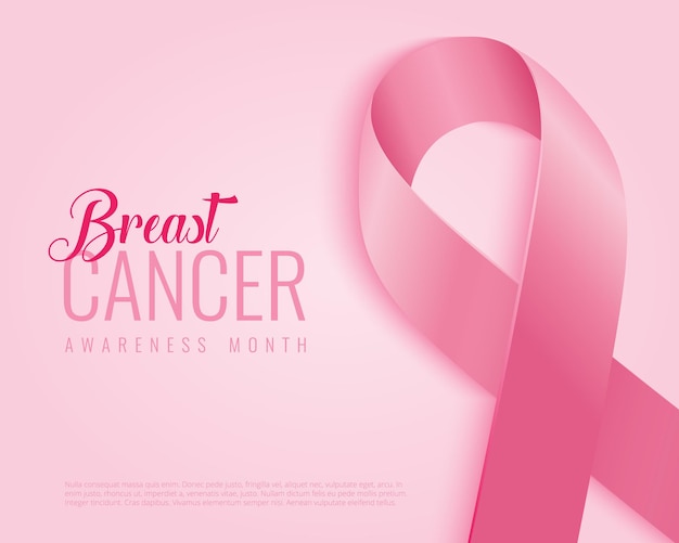 October is the month of breast cancer awareness in the world with pink ribbon