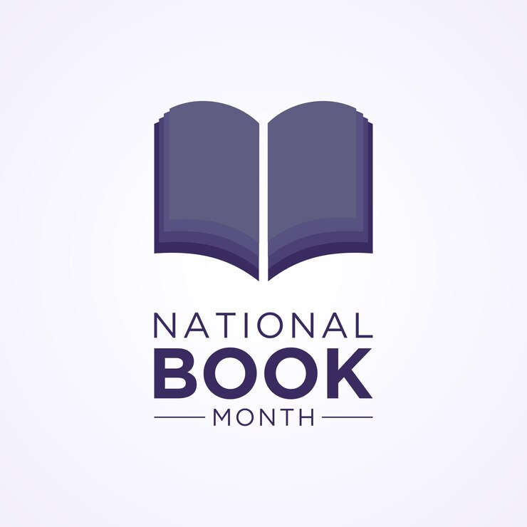 Vector october is national book month national book month celebration focuses on the importance of reading writing and literature vector template for banner greeting card poster with background