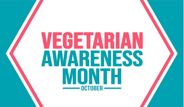 October is Vegetarian Awareness Month background template Holiday concept background banner