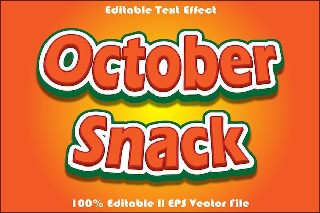 October Snack Editable Text Effect