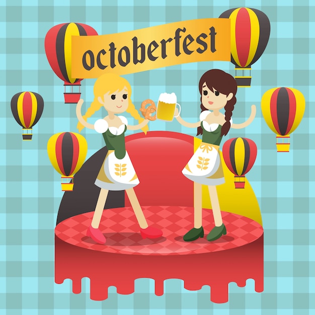 ベクトル octoberfestイラストレーション