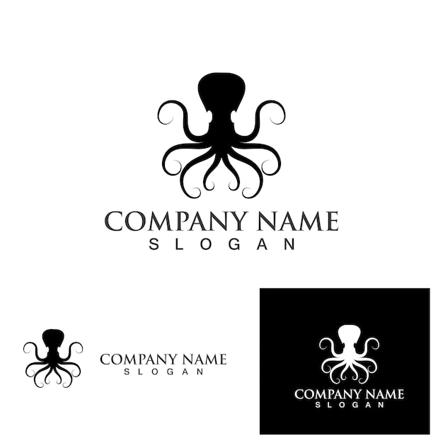 Octopus animal logo and symbol icon vector image