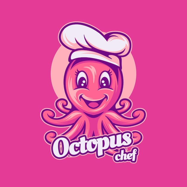 Логотип шеф-повара осьминога