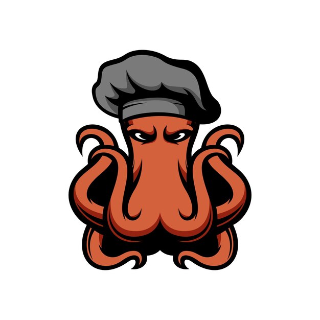 Octopus Chef Mascot Logo Design