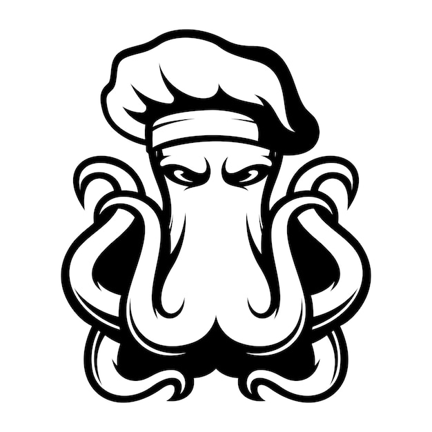 Vector octopus chef overzicht