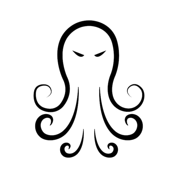 Octopus icon logo vector design template