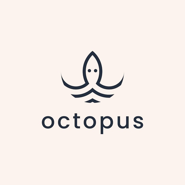 Octopus line Logo vector