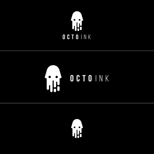 Vector octopus logo design concept