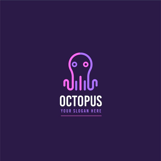 Vector octopus logo design concept