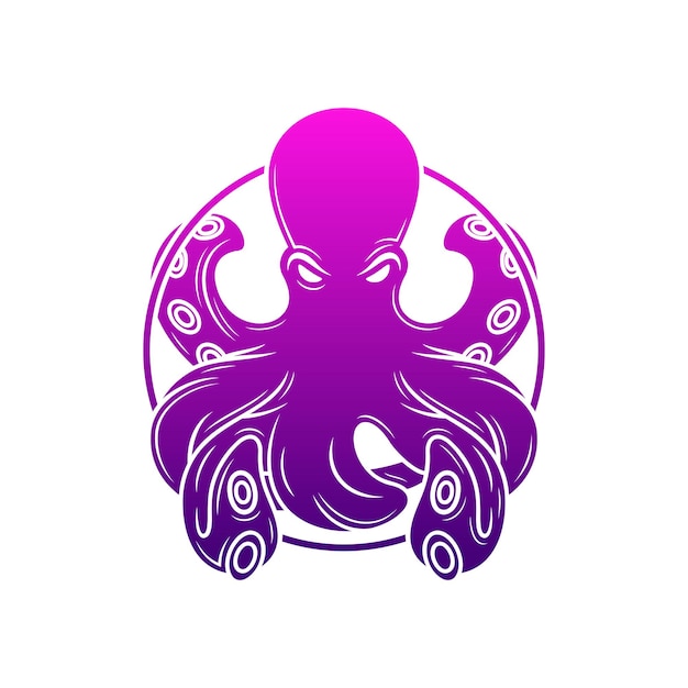 Вектор элементов дизайна логотипа Octopus для вашего бизнеса