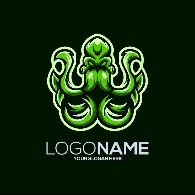 Octopus logo design illustration