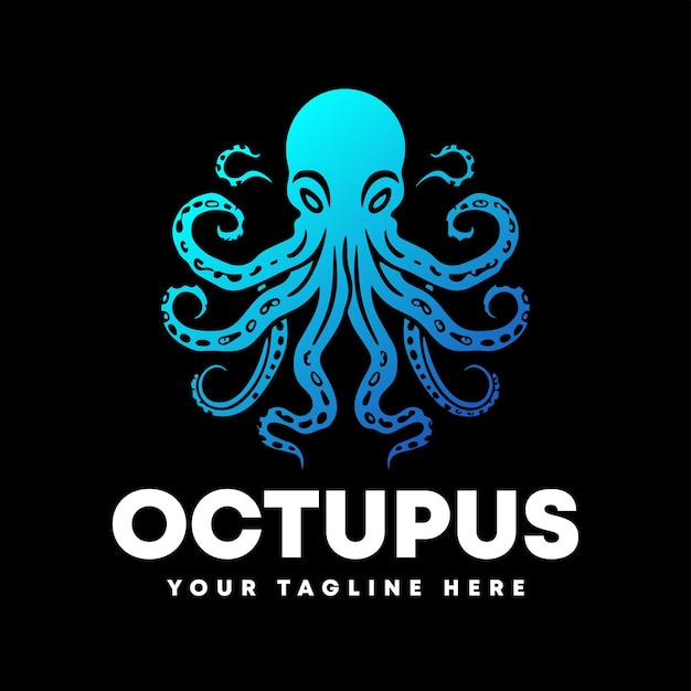 Vettore octopus logo design minimal modern octopus logo design template