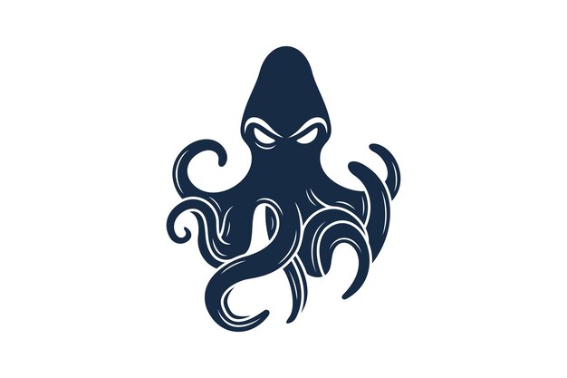 Octopus logo design simple concept premium vector