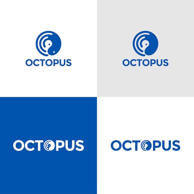 Octopus logo design vector