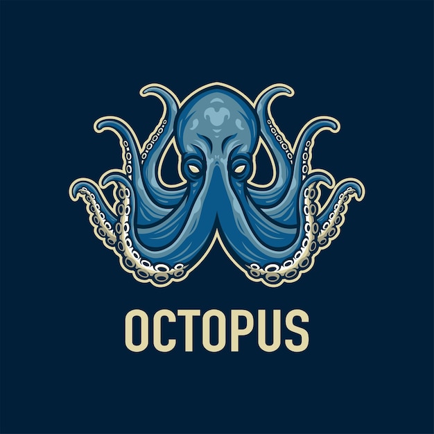 Vector octopus logo e sport