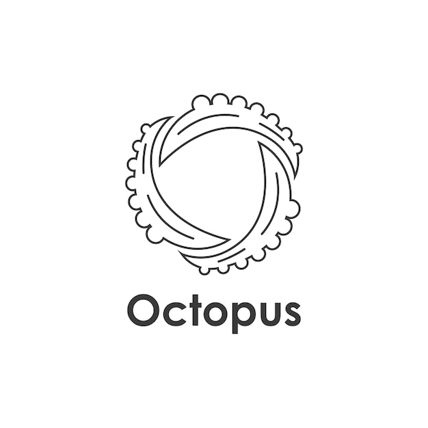 Octopus logo ilustration vector template