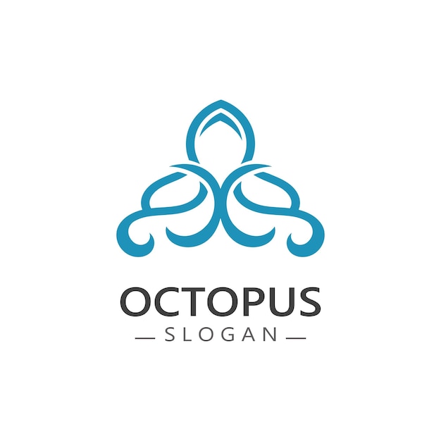 Octopus logo image design icon illustration animal vector