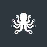 Vector octopus logo isolated octopus on white background