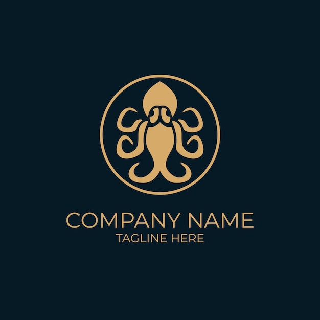 Octopus logo ontwerp vector