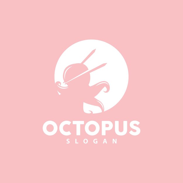 Octopus Logo Sea Animals Vector Seafood Ingredients Cuttlefish Tentacles Icon Silhouette Design