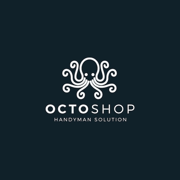 Octopus logo sjabloonstijl