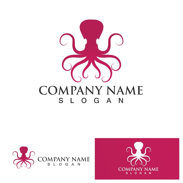 Octopus logo vector ontwerp symbool