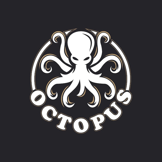 Octopus logo vector, sjabloon