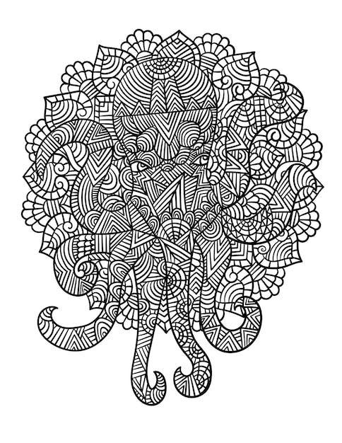 Disegni da colorare octopus mandala per adulti