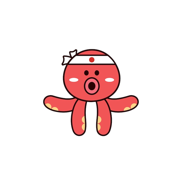 Vector 문어 마스코트