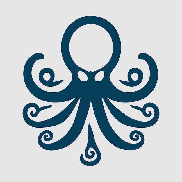 Vector octopus monogram logo 5