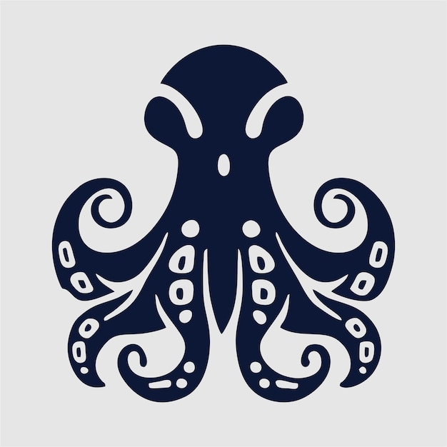 Vector octopus monogram logo 8