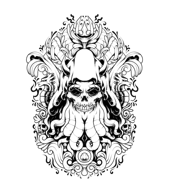 Meditating Monster | Tattoo design for a friend | J E S S | Flickr