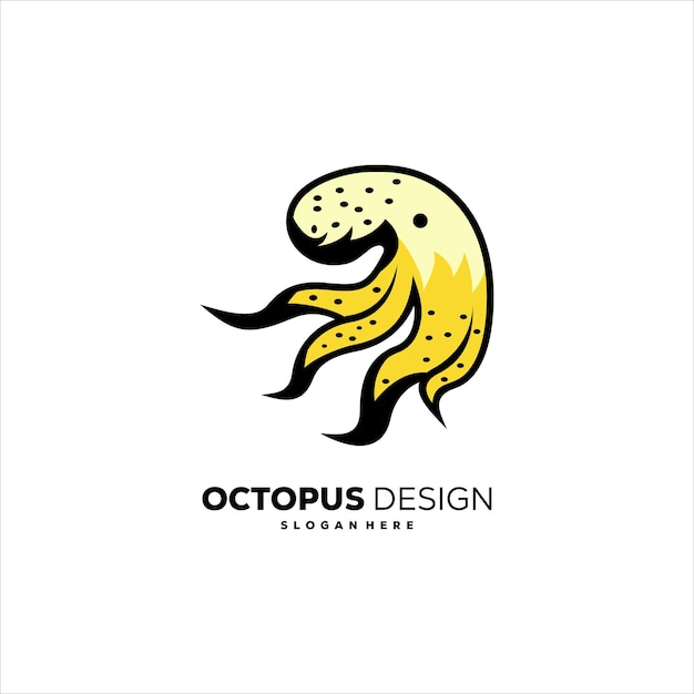 Octopus ontwerp logo ilustratie