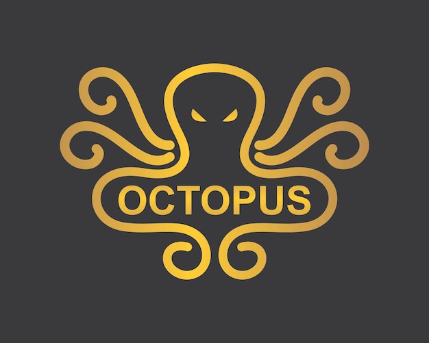 Vector octopus pictogram logo vector illustratie ontwerpsjabloon