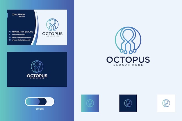 octopus tech modern logo-ontwerp