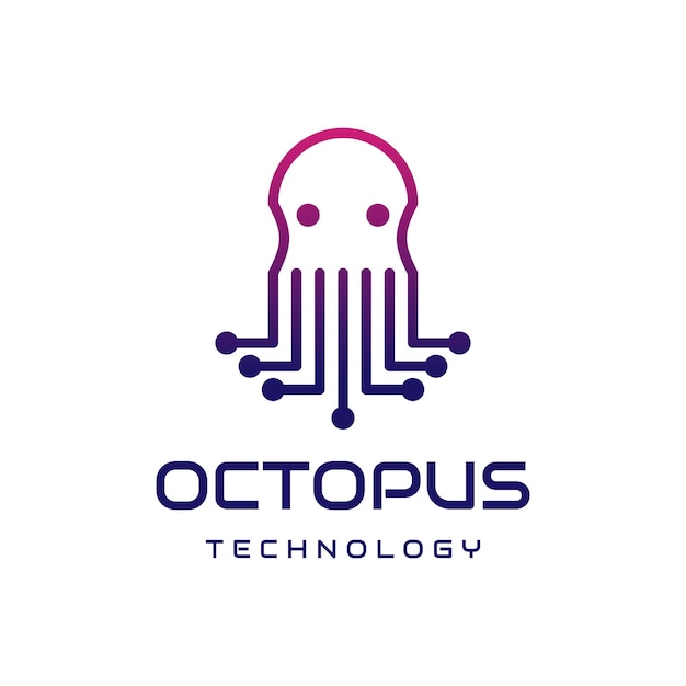 octopus technology logo design