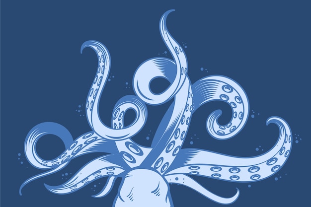 Vector octopus tentakels achtergrond concept